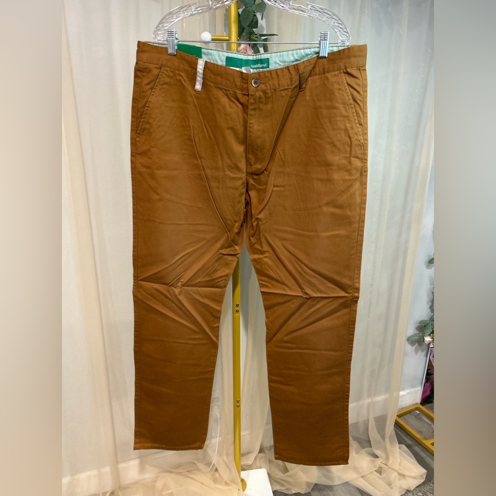 Toddland Shipwreck Pants Brown Chino Cotton Pants Size 38 Anchor Pocket Detail
